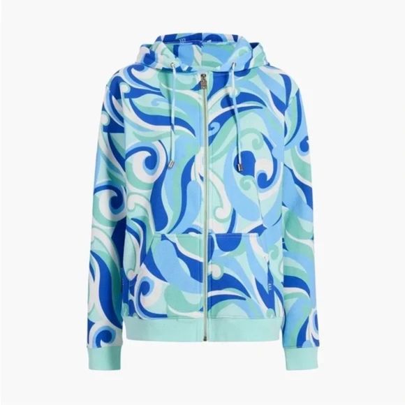 New Hill House The Allie Zip Up Ocean Kaleidoscope Size Medium - Picture 8 of 8